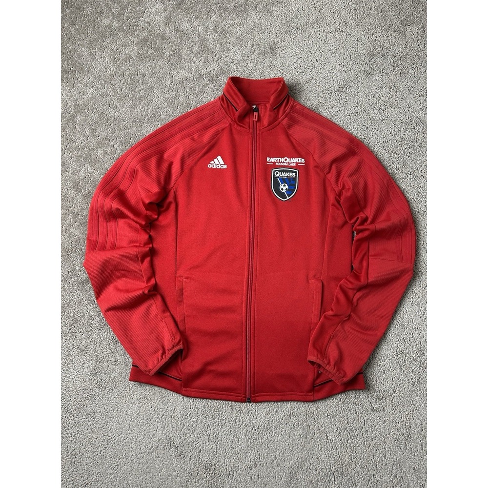 Track Jacket 2016 Adidas San Jose Earthquakes Folsom Lake MLS Soccer Red, Size S